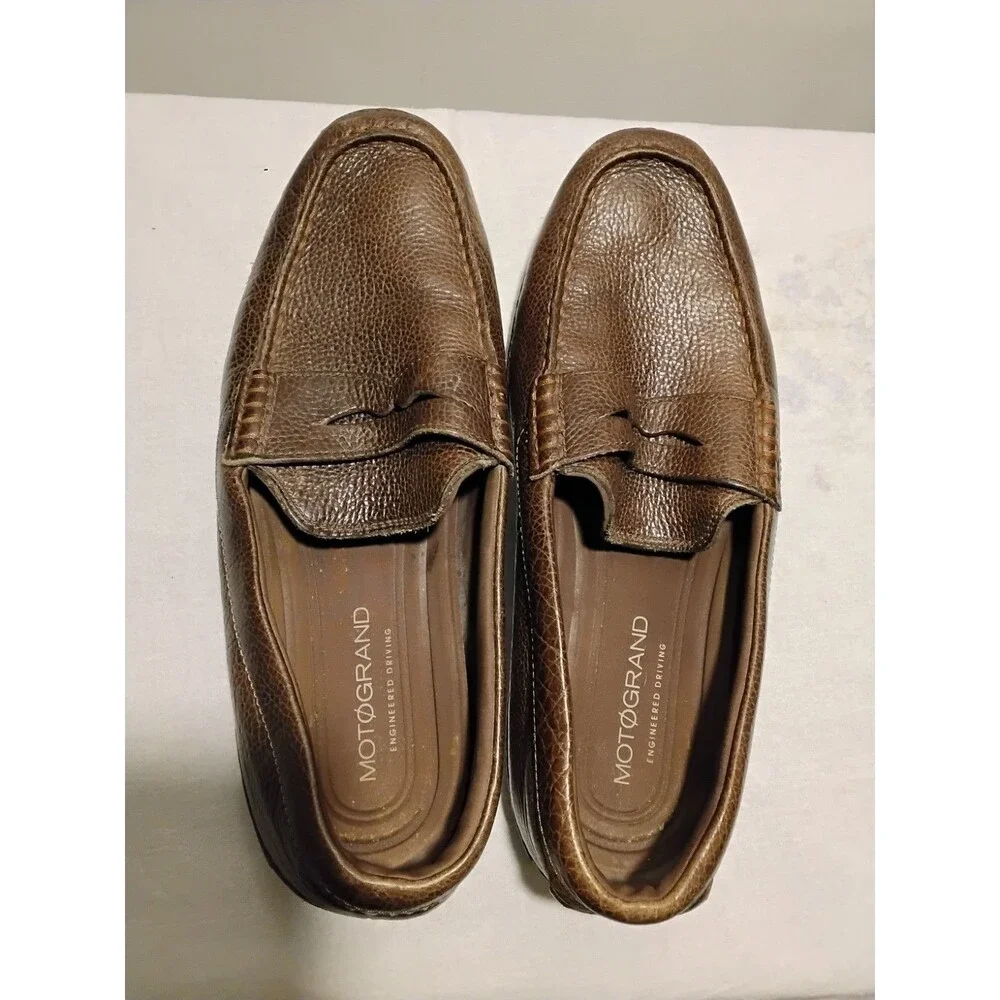 Cole Haan Motogrand Line Pebbled Leather Driving Casual Loafers Mens Size 8.5M